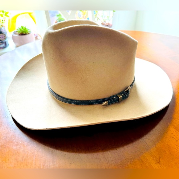 RESISTOL Vintage 70s Cowboy Hat 7 1/4 with some wear XXX BEAVER - Picture 1 of 12